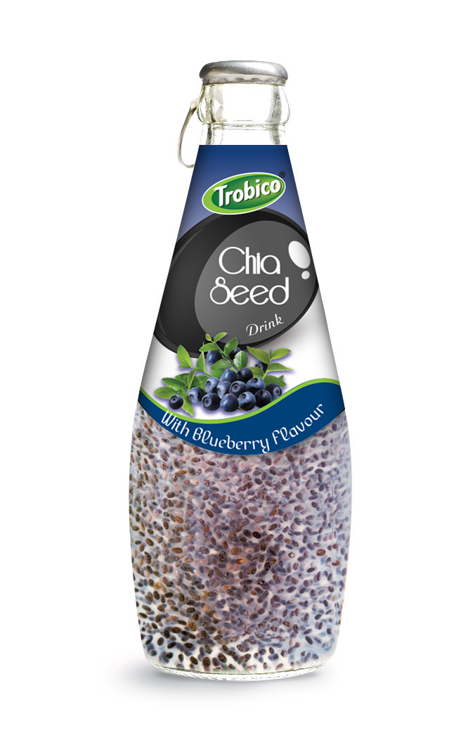 290ml chia seed drink with Bluberry Flavour TROBICO OEM Beverage